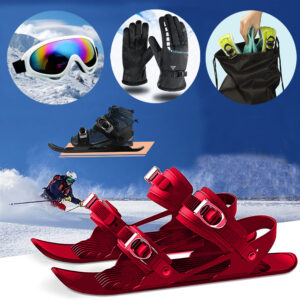 Compact Ski Skates with Boots for Winter Sports activities and Tenting – Non-Slip Snow Sneakers